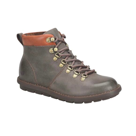 BORN Blaine Retro Leather Hiker Boot Women 9M Lace Up Comfort Classic Signature - Picture 1 of 11